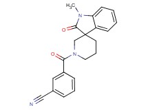 3-[(1-methyl-2-oxo-1,2-dihydro-1'H-spiro[indole-3,3'-piperidin]-1'-yl)carbonyl]benzonitrile