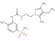 N-[2-(4-ethyl-3,5-dimethyl-1H-pyrazol-1-yl)ethyl]-N'-[2-methyl-5-(methylsulfonyl)phenyl]urea