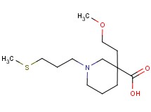 3-(2-methoxyethyl)-1-[3-(methylthio)propyl]-3-piperidinecarboxylic acid