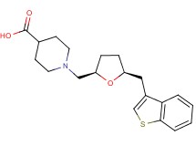 1-{[(2R*,5S*)-5-(1-benzothien-3-ylmethyl)tetrahydrofuran-2-yl]methyl}piperidine-4-carboxylic acid