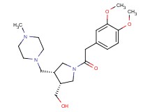{(3R*,4R*)-1-[(3,4-dimethoxyphenyl)acetyl]-4-[(4-methylpiperazin-1-yl)methyl]pyrrolidin-3-yl}methanol