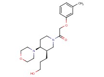 3-{(3R*,4S*)-1-[(3-methylphenoxy)acetyl]-4-morpholin-4-ylpiperidin-3-yl}propan-1-ol