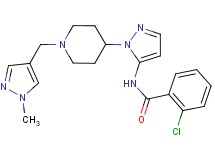 2-chloro-N-(1-{1-[(1-methyl-1H-pyrazol-4-yl)methyl]-4-piperidinyl}-1H-pyrazol-5-yl)benzamide