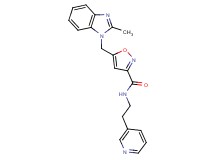 5-[(2-methyl-1H-benzimidazol-1-yl)methyl]-N-[2-(3-pyridinyl)ethyl]-3-isoxazolecarboxamide