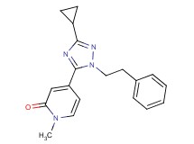 4-[3-cyclopropyl-1-(2-phenylethyl)-1H-1,2,4-triazol-5-yl]-1-methylpyridin-2(1H)-one