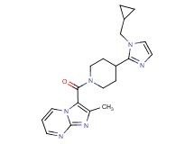 3-({4-[1-(cyclopropylmethyl)-1H-imidazol-2-yl]-1-piperidinyl}carbonyl)-2-methylimidazo[1,2-a]pyrimidine