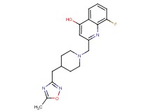 8-fluoro-2-({4-[(5-methyl-1,2,4-oxadiazol-3-yl)methyl]piperidin-1-yl}methyl)quinolin-4-ol
