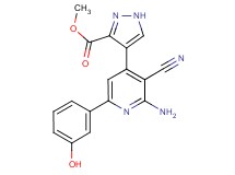 methyl 4-[2-amino-3-cyano-6-(3-hydroxyphenyl)pyridin-4-yl]-1H-pyrazole-3-carboxylate