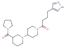 1'-[4-(1H-pyrazol-4-yl)butanoyl]-3-(pyrrolidin-1-ylcarbonyl)-1,4'-bipiperidine