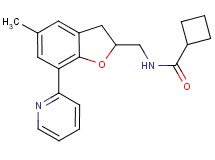N-{[5-methyl-7-(2-pyridinyl)-2,3-dihydro-1-benzofuran-2-yl]methyl}cyclobutanecarboxamide