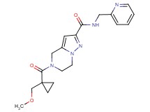 5-{[1-(methoxymethyl)cyclopropyl]carbonyl}-N-(pyridin-2-ylmethyl)-4,5,6,7-tetrahydropyrazolo[1,5-a]pyrazine-2-carboxamide