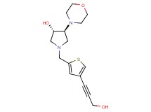 (3S*,4S*)-1-{[4-(3-hydroxy-1-propyn-1-yl)-2-thienyl]methyl}-4-(4-morpholinyl)-3-pyrrolidinol
