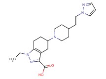 1-ethyl-5-{4-[2-(1H-pyrazol-1-yl)ethyl]piperidin-1-yl}-4,5,6,7-tetrahydro-1H-indazole-3-carboxylic acid
