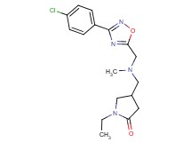 4-{[{[3-(4-chlorophenyl)-1,2,4-oxadiazol-5-yl]methyl}(methyl)amino]methyl}-1-ethyl-2-pyrrolidinone