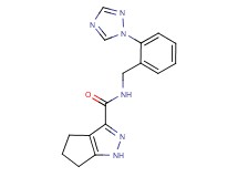 N-[2-(1H-1,2,4-triazol-1-yl)benzyl]-1,4,5,6-tetrahydrocyclopenta[c]pyrazole-3-carboxamide