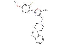 1'-{[2-(2-fluoro-4-methoxyphenyl)-5-methyl-1,3-oxazol-4-yl]methyl}spiro[indene-1,4'-piperidine]