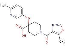 1-[(5-methyl-1,3-oxazol-4-yl)carbonyl]-4-[(6-methylpyridin-3-yl)oxy]piperidine-4-carboxylic acid