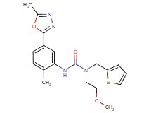 N-(2-methoxyethyl)-N'-[2-methyl-5-(5-methyl-1,3,4-oxadiazol-2-yl)phenyl]-N-(2-thienylmethyl)urea