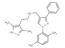 N-{[1-(2,5-dimethylphenyl)-3-phenyl-1H-pyrazol-4-yl]methyl}-2-(3,5-dimethyl-1H-pyrazol-4-yl)ethanamine