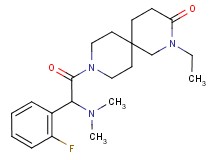 9-[(dimethylamino)(2-fluorophenyl)acetyl]-2-ethyl-2,9-diazaspiro[5.5]undecan-3-one