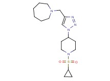 1-({1-[1-(cyclopropylsulfonyl)piperidin-4-yl]-1H-1,2,3-triazol-4-yl}methyl)azepane