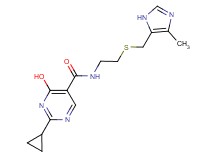 2-cyclopropyl-4-hydroxy-N-(2-{[(4-methyl-1H-imidazol-5-yl)methyl]thio}ethyl)pyrimidine-5-carboxamide