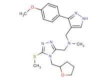1-[3-(4-methoxyphenyl)-1H-pyrazol-4-yl]-N-methyl-N-{[5-(methylthio)-4-(tetrahydro-2-furanylmethyl)-4H-1,2,4-triazol-3-yl]methyl}methanamine
