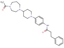 N-{4-[4-(4-acetyl-1,4-diazepan-1-yl)-1-piperidinyl]phenyl}-3-phenylpropanamide