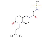 N-{2-[(4aS*,8aR*)-1-(3-methylbutyl)-2-oxooctahydro-1,6-naphthyridin-6(2H)-yl]-2-oxoethyl}methanesulfonamide