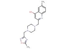 6-methyl-2-({4-[(5-methyl-1,2,4-oxadiazol-3-yl)methyl]piperazin-1-yl}methyl)quinolin-4-ol