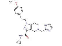 N-cyclopropyl-5-(1H-imidazol-2-ylmethyl)-1-[2-(4-methoxyphenyl)ethyl]-4,5,6,7-tetrahydro-1H-pyrazolo[4,3-c]pyridine-3-carboxamide