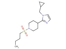 1-(butylsulfonyl)-4-[1-(cyclopropylmethyl)-1H-imidazol-2-yl]piperidine