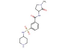 N-(1-methyl-2-oxopyrrolidin-3-yl)-3-[(piperidin-4-ylamino)sulfonyl]benzamide