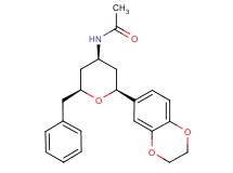N-[(2S*,4R*,6S*)-2-benzyl-6-(2,3-dihydro-1,4-benzodioxin-6-yl)tetrahydro-2H-pyran-4-yl]acetamide