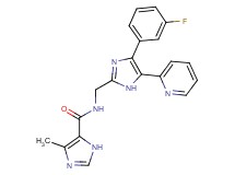 N-{[4-(3-fluorophenyl)-5-pyridin-2-yl-1H-imidazol-2-yl]methyl}-4-methyl-1H-imidazole-5-carboxamide