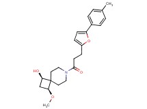 (1R*,3S*)-3-methoxy-7-{3-[5-(4-methylphenyl)-2-furyl]propanoyl}-7-azaspiro[3.5]nonan-1-ol