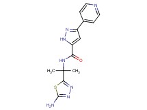 N-[1-(5-amino-1,3,4-thiadiazol-2-yl)-1-methylethyl]-3-pyridin-4-yl-1H-pyrazole-5-carboxamide