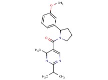 2-isopropyl-5-{[2-(3-methoxyphenyl)-1-pyrrolidinyl]carbonyl}-4-methylpyrimidine