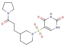 5-{[3-(3-oxo-3-pyrrolidin-1-ylpropyl)piperidin-1-yl]sulfonyl}pyrimidine-2,4(1H,3H)-dione