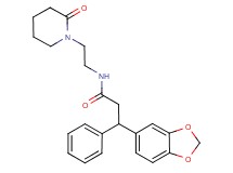 3-(1,3-benzodioxol-5-yl)-N-[2-(2-oxo-1-piperidinyl)ethyl]-3-phenylpropanamide