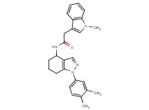 N-[1-(3,4-dimethylphenyl)-4,5,6,7-tetrahydro-1H-indazol-4-yl]-2-(1-methyl-1H-indol-3-yl)acetamide