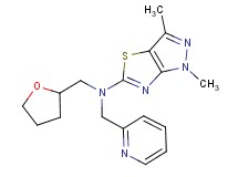 1,3-dimethyl-N-(pyridin-2-ylmethyl)-N-(tetrahydrofuran-2-ylmethyl)-1H-pyrazolo[3,4-d][1,3]thiazol-5-amine