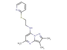 2,3,5-trimethyl-N-[2-(2-pyridinylthio)ethyl]pyrazolo[1,5-a]pyrimidin-7-amine
