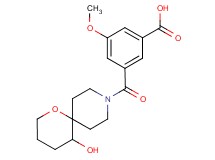 3-[(5-hydroxy-1-oxa-9-azaspiro[5.5]undec-9-yl)carbonyl]-5-methoxybenzoic acid