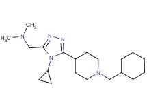 ({5-[1-(cyclohexylmethyl)piperidin-4-yl]-4-cyclopropyl-4H-1,2,4-triazol-3-yl}methyl)dimethylamine