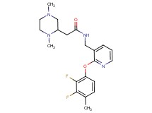 N-{[2-(2,3-difluoro-4-methylphenoxy)-3-pyridinyl]methyl}-2-(1,4-dimethyl-2-piperazinyl)acetamide