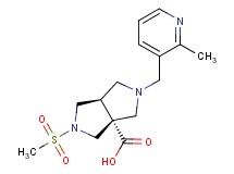 (3aR*,6aR*)-2-[(2-methylpyridin-3-yl)methyl]-5-(methylsulfonyl)hexahydropyrrolo[3,4-c]pyrrole-3a(1H)-carboxylic acid