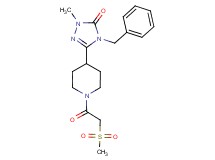 4-benzyl-2-methyl-5-{1-[(methylsulfonyl)acetyl]piperidin-4-yl}-2,4-dihydro-3H-1,2,4-triazol-3-one