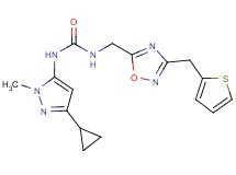 N-(3-cyclopropyl-1-methyl-1H-pyrazol-5-yl)-N'-{[3-(2-thienylmethyl)-1,2,4-oxadiazol-5-yl]methyl}urea