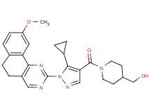 (1-{[5-cyclopropyl-1-(9-methoxy-5,6-dihydrobenzo[h]quinazolin-2-yl)-1H-pyrazol-4-yl]carbonyl}-4-piperidinyl)methanol